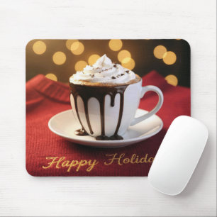 Tapis De Souris Joyeuses Fêtes Chocolat Chaud