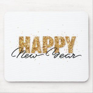Tapis De Souris Joyeuses lettres d'or pour la typographie du Nouve