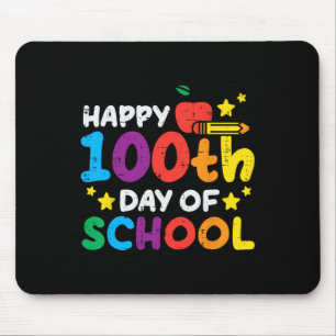 Tapis De Souris Joyeux 100ème Jour De L'École Pomme Crayon 100 Jou