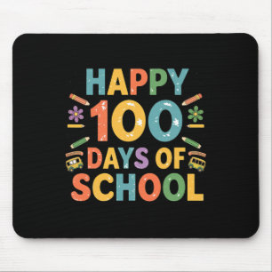 Tapis De Souris Joyeux 100ème Jour De L'École Tie Dye Arc En Ciel 