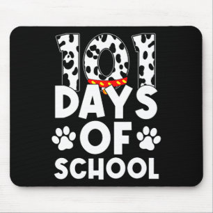 Tapis De Souris Joyeux 101 Jours Étudiant Amoureux des chiens À L'