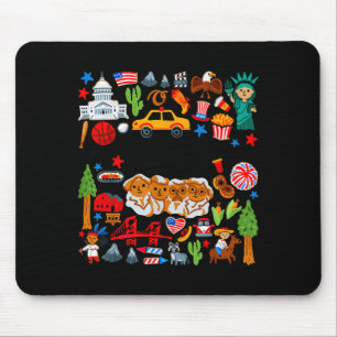 Tapis De Souris Joyeux 250 amerique 1776 2026 ans de liberté 250èm