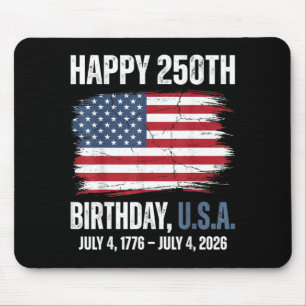 Tapis De Souris Joyeux 250 Ans de Liberté 1776 2026 4 juillet