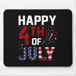 Tapis De Souris Joyeux 4 juillet Pour Femmes Hommes Enfants Usa In