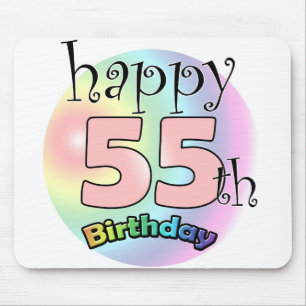 Tapis De Souris Joyeux 55ème anniversaire (roze)