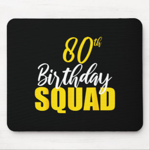 Tapis De Souris joyeux 80e anniversaire groupe de fête famille