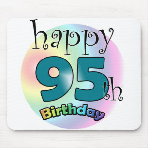 Tapis De Souris Joyeux 95ème anniversaire (blauw)