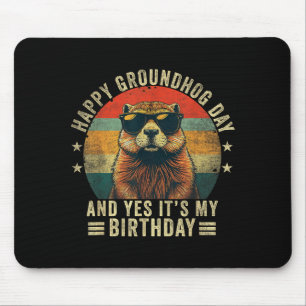 Tapis De Souris Joyeux anniversaire Groundhog Day Cool Groundhog 