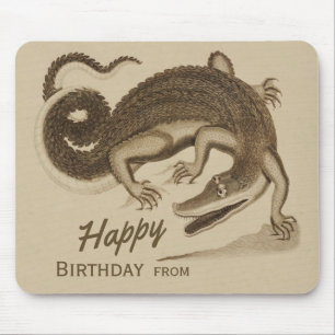 Tapis De Souris Joyeux anniversaire Wild joyeux crocodile CC0896