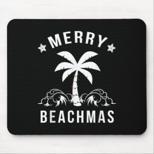 Tapis De Souris Joyeux Beachmas Palm Tree Beach Noël
