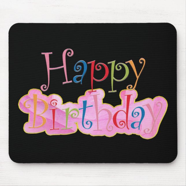Tapis De Souris Joyeux carnet de souris d'anniversaire (Devant)