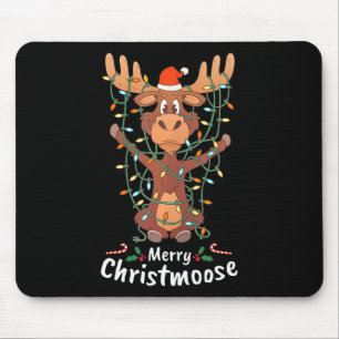 Tapis De Souris Joyeux Christmoose Noël Orignal Xmas Guirlandes de