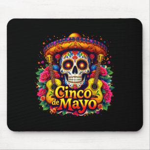 Tapis De Souris Joyeux cinco de mayo chapeau mexicain guitare crân