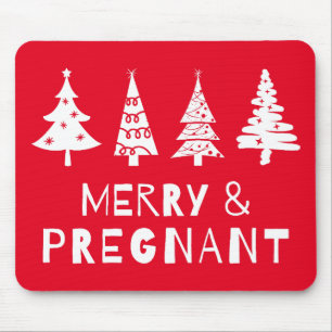 Tapis De Souris Joyeux et enceinte à Noël