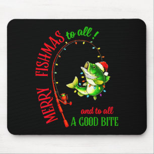 Tapis De Souris Joyeux Fishmas à tous les pêcheurs drôles de Noël