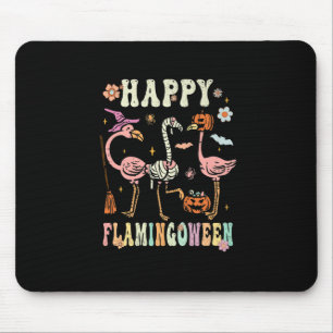 Tapis De Souris Joyeux Flamingoween sorcière Citrouille maman Flam