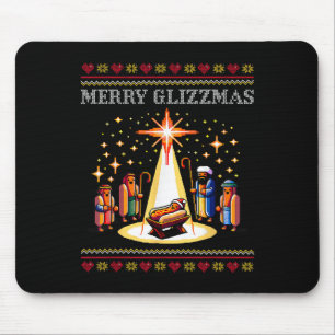 Tapis De Souris Joyeux Glizzmas Tacky Funny Joyeux Chien chaud de 