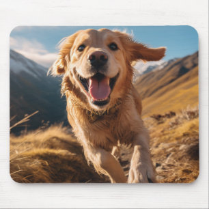 Tapis De Souris Joyeux Golden Retriever en cours