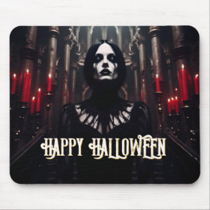Tapis De Souris Joyeux Halloween – Célébration gothique sombre