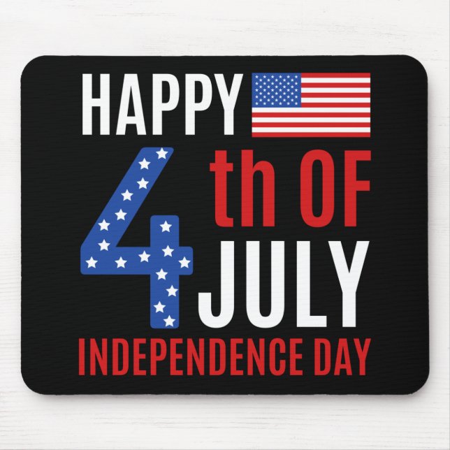 Tapis De Souris Joyeux Jour de l'Indépendance 4 juillet (Devant)