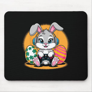 Tapis De Souris Joyeux jour de Pâques Lapin Œuf Drôle Garçons Fill