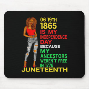 Tapis De Souris Joyeux JunetDix Est Ma Fête De L'Indépendance Libr