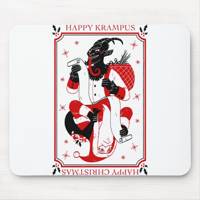 Tapis De Souris joyeux krampus de Noël (Devant)