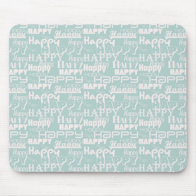 Tapis De Souris Joyeux Mots Bleus (Devant)