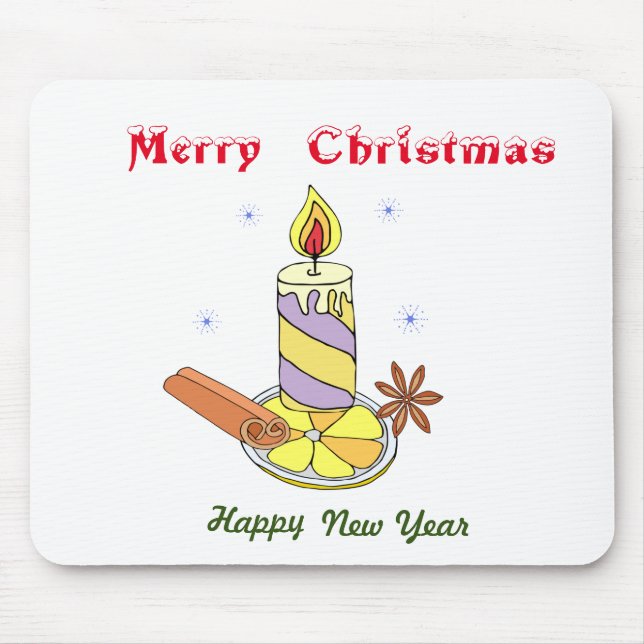 Tapis De Souris Joyeux Noël Bonne année (Devant)