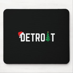 Tapis De Souris Joyeux Noël Detroit Joyeuses Fêtes Michigan Sa
