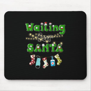 Tapis De Souris Joyeux Noël   Joyeux Noël en attente Père Noël