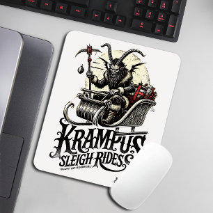 Tapis De Souris Joyeux Noël Krampus Krampus Promenade en traîneau