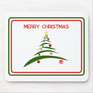 Tapis De Souris Joyeux Noël moderne Arbre de Noël Pad souris