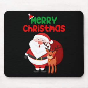 Tapis De Souris Joyeux Noël Reindeer Xmas Famille 2024 Hommes Femm