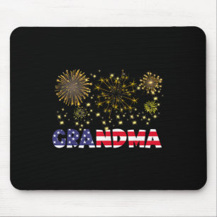 Tapis De Souris Joyeux Nouvel An 2025 Grandma American Flag Family