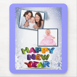 Tapis De Souris Joyeux Nouvel An Ajouter votre photo Souris Pad