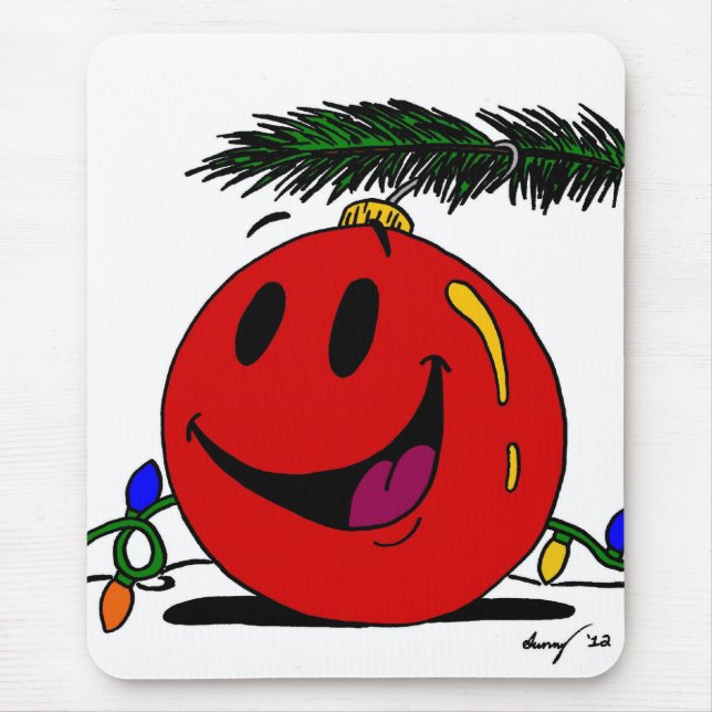 Tapis De Souris Joyeux ornement Mousepad (Devant)