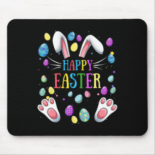 Tapis De Souris Joyeux Pâques Dit Bunny Dons Oeuf Graphique Famill
