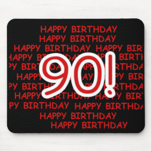 Tapis De Souris Joyeux quatre-vingt-dixième anniversaire