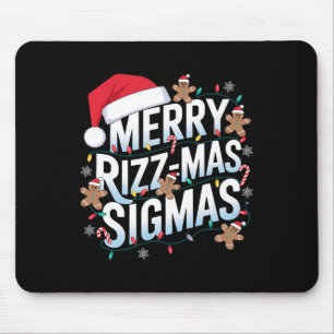 Tapis De Souris Joyeux Rizz Mas Sigmas Funny Alpha Noël Père Noël