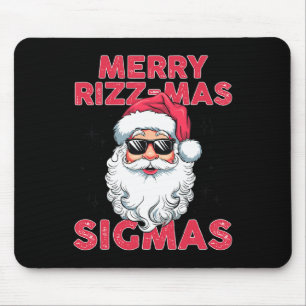 Tapis De Souris Joyeux Rizz Mas Sigmas Funny Père Noël