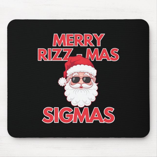 Tapis De Souris Joyeux Rizz Mas Sigmas Noël Rizzmas Drôle Sant (Devant)