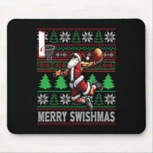 Tapis De Souris Joyeux Swishmas Vilain Noël Basket-ball Noël