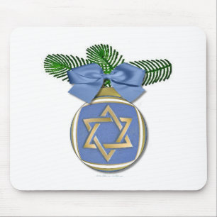 Tapis De Souris Judaïque Hanoukka Star Of David Ornament Print