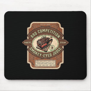 Tapis De Souris Juge de concours de BBQ drôle côte de boeuf Rbecue