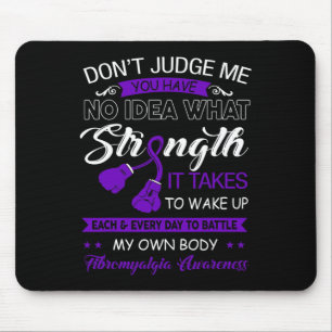 Tapis De Souris Juge-moi Non - Violet Ribbon Fibromyalgie sensibil