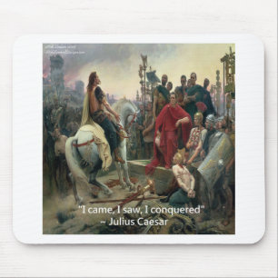 Tapis De Souris Jules César Je suis venu J'ai vu J'ai vaincu