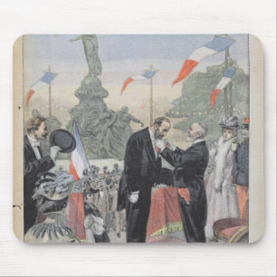 Tapis De Souris Jules Dalou étant attribué avec la médaille