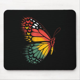 Tapis De Souris Junetdix Celebration Papillon rouge jaune vert