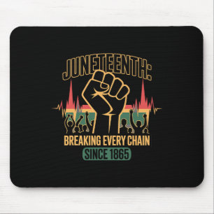 Tapis De Souris Juneteenth Brisant Chaque Chaîne Depuis 1865 Vinta